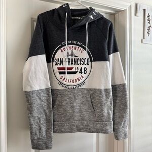 San Francisco Graphic Hoodie - Charcoal Gray, White, Heather Gray